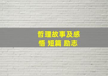 哲理故事及感悟 短篇 励志